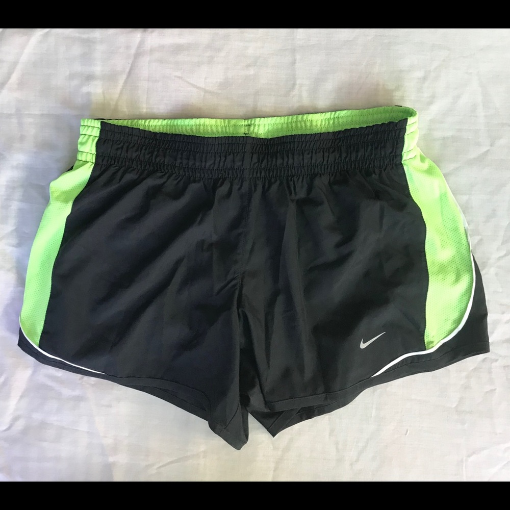 Nike Black w/Lime Green Jogging Shorts Dri-Fit